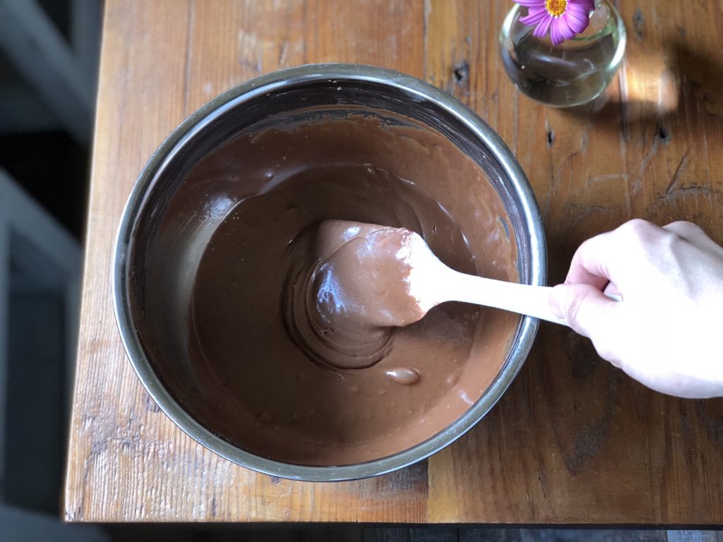 チョコブラウニー作り