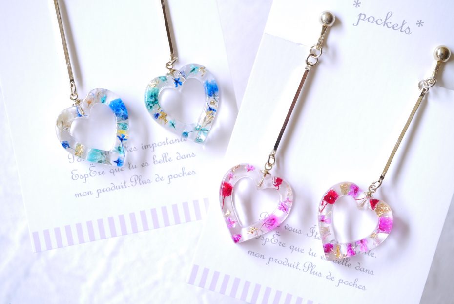 ハートにお花。“可愛い”を詰め込んだピアスとイヤリング  [ pockets ]