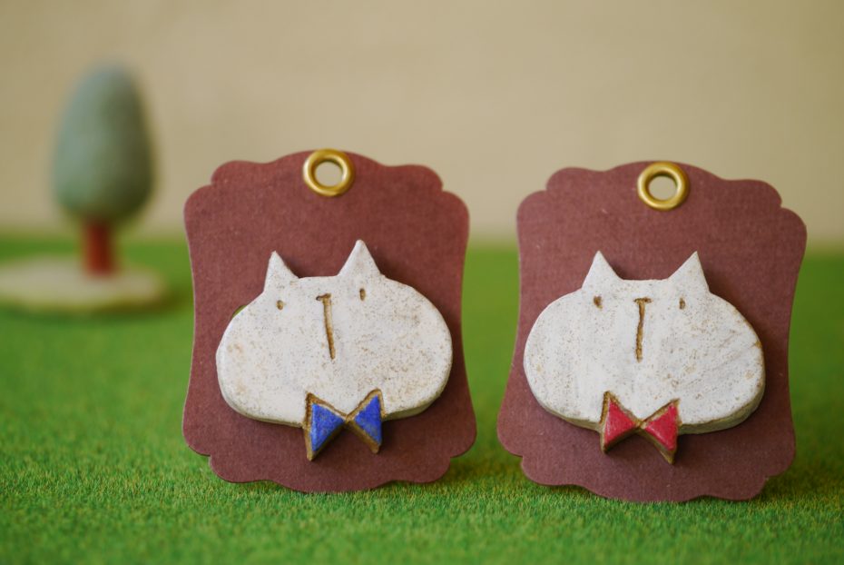 猫、ライオン、しろくまブローチ [ コハ ]