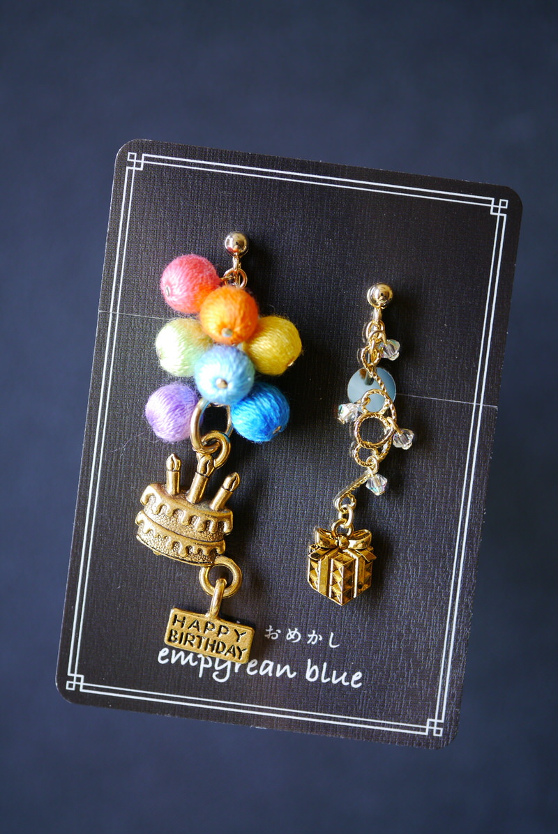 empyrean blueさん　巻き玉イヤリングが届きました！
