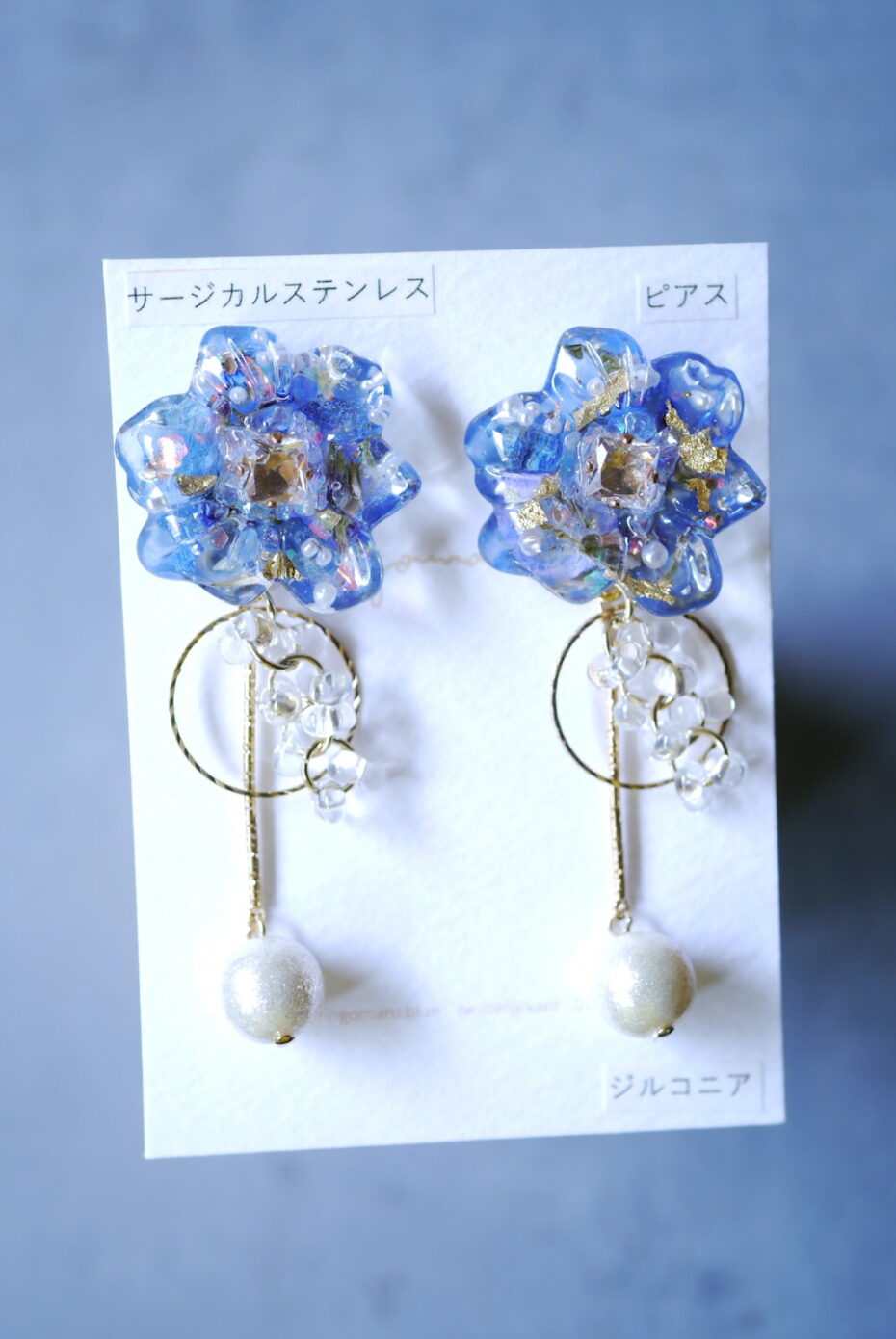 りんごまるさん お花のヘアクリップとピアスのご紹介