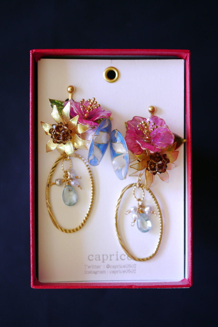 capriceさん　花束イヤリングのご紹介