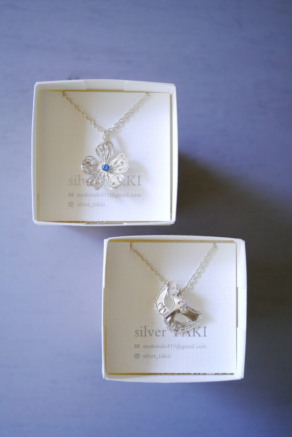 silver TAKIさん 花と仮面のシルバーペンダントのご紹介