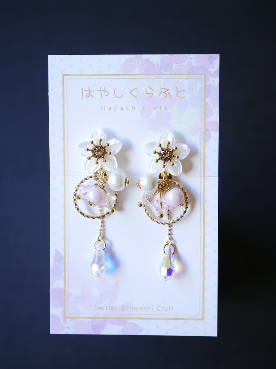 はやしくらふとさん SAKURAあめイヤリングのご紹介