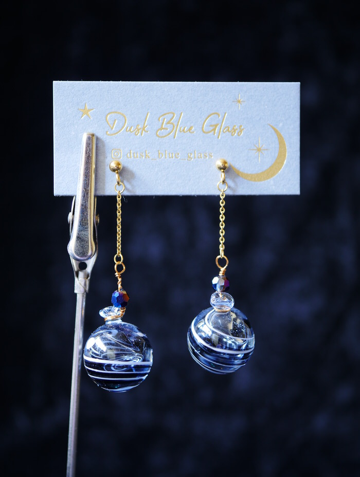 DuskBlue Glassさん　水風船イヤリング・ピアスのご紹介