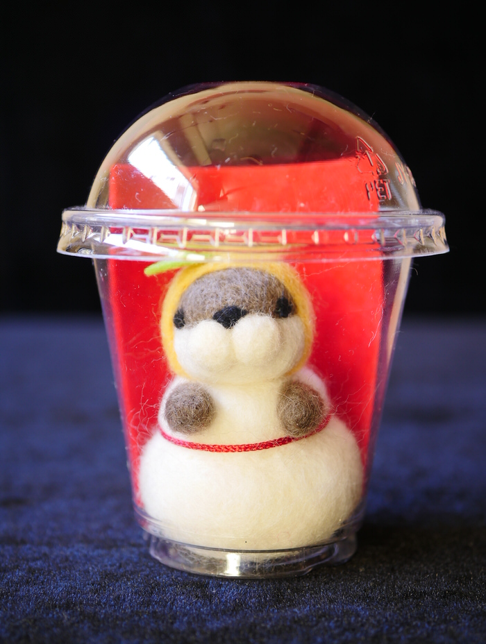 Sweet Oliveさん　うちょの鏡もちとモコモコキーホルダーのご紹介