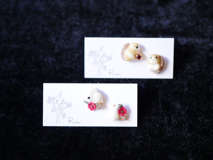 Rie(リー)さん 動物さんピアス&イヤリングのご紹介
