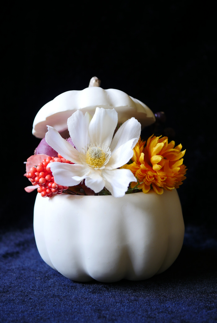 Fleur de Pommeさん　ハロウィンかぼちゃグラタン風アレンジメントのご紹介