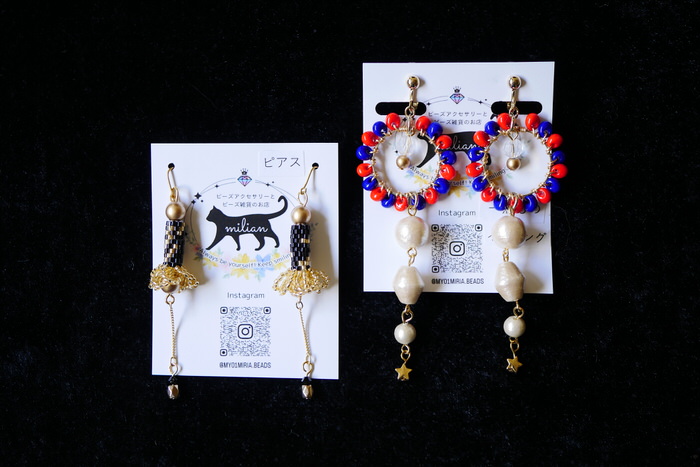 milianさん　ビーズピアス＆イヤリングのご紹介