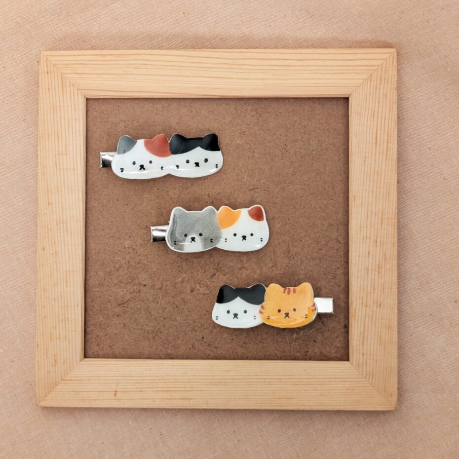 ねこちゃんヘアクリップ